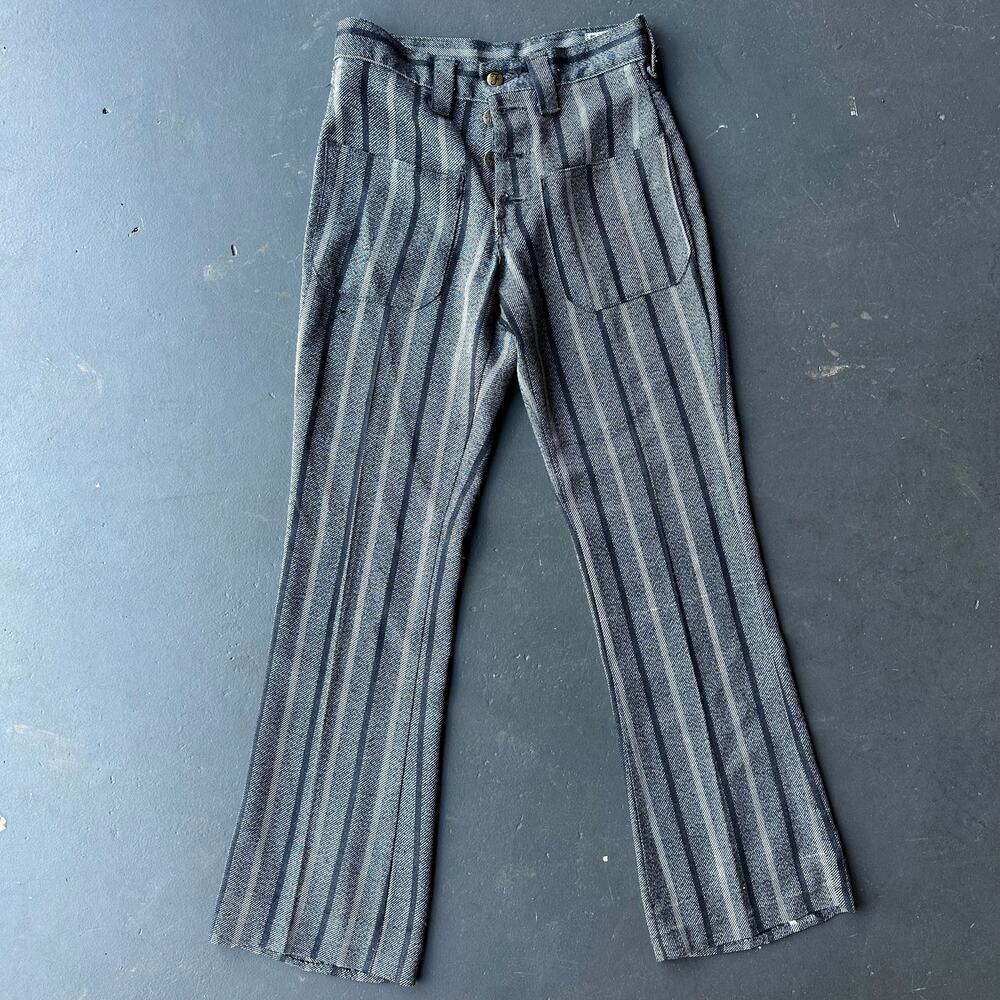 FARAH Striped High Rise Pants Made in USA Retro Straight Leg Trouser 26